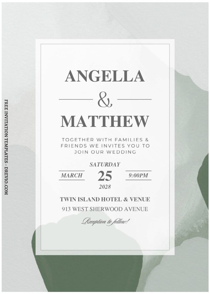 Invitation Template of (Free Editable PDF) Stylish Abstract Wedding Invitation Templates 2