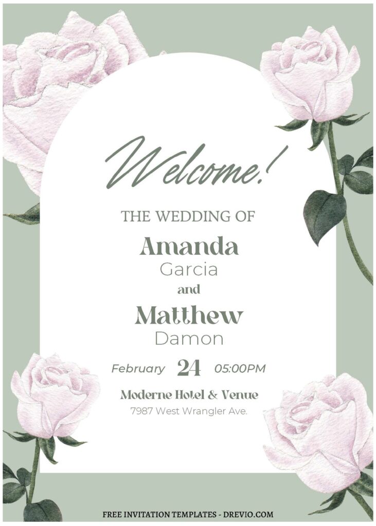 Invitation Template of (Free Editable PDF) Modern Minimal Tulip Wedding Invitation Templates 1