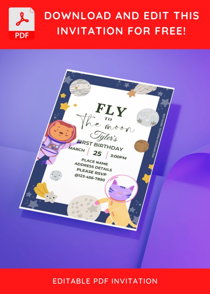 Invitation Template of (Free Editable PDF) Cosmic Carnival Birthday Invitation Templates 10