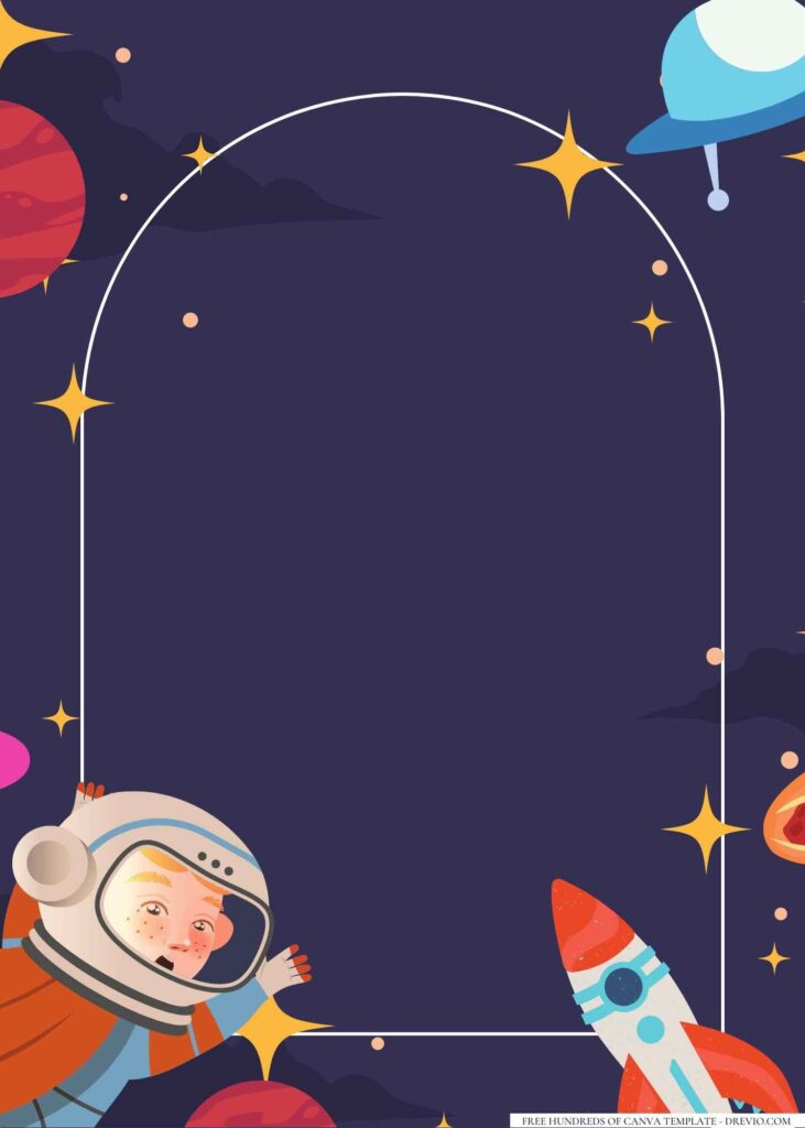 Invitation Template of 22+ Astronaut Space Birthday Invitation Templates 1