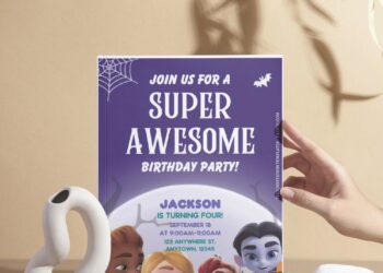 (Free Editable PDF) Fun Super Monster Unleashed Birthday Invitation Templates