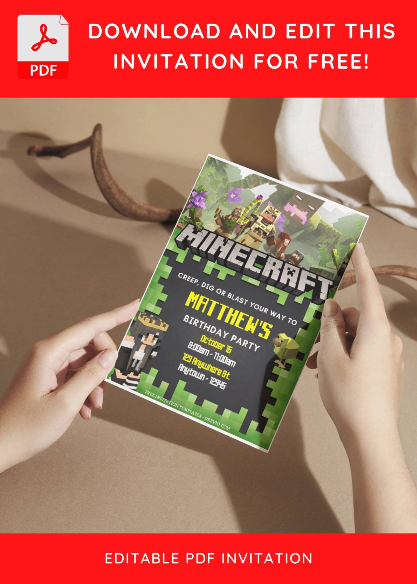 free-editable-pdf-fun-pixel-party-minecraft-birthday-invitation