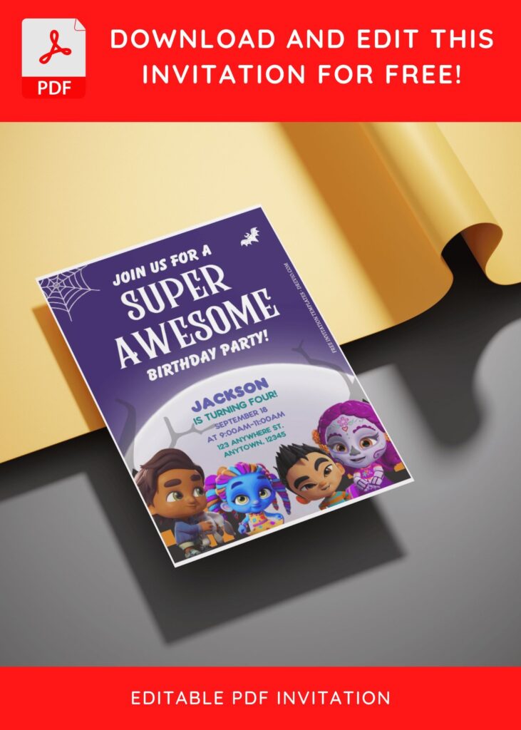 Invitation Template of (Free Editable PDF) Fun Super Monster Unleashed Birthday Invitation Templates 5