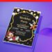 (Free Editable PDF) Mickey Mouse Magical World Birthday Invitation Templates with sparkling white and gold balloons