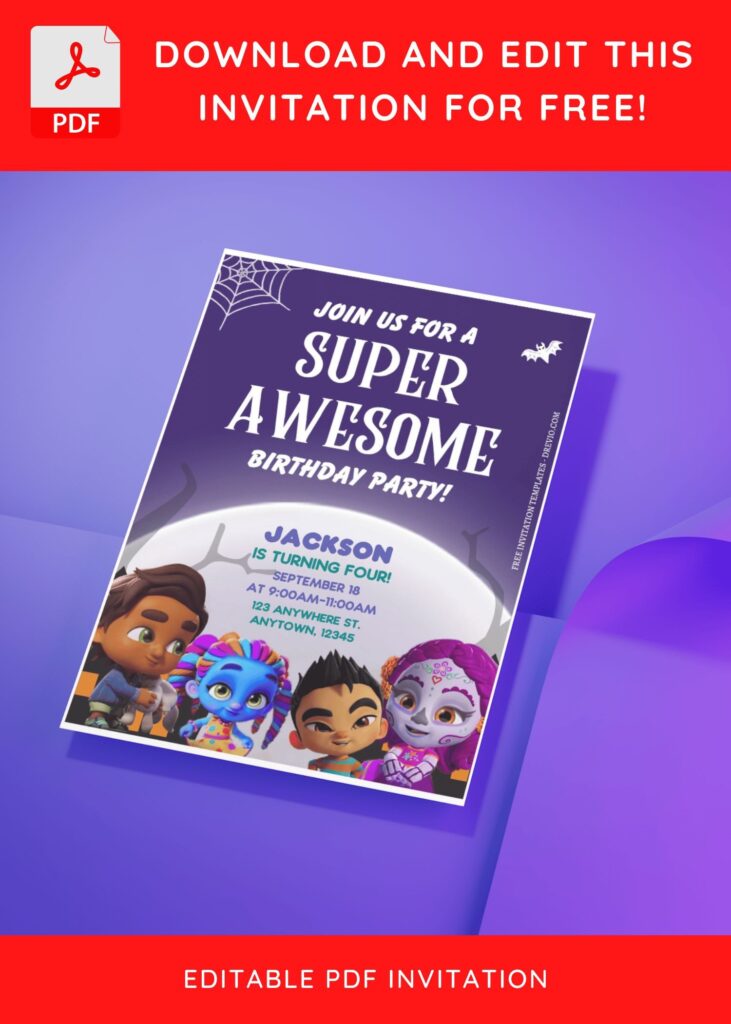 Invitation Template of (Free Editable PDF) Fun Super Monster Unleashed Birthday Invitation Templates 4