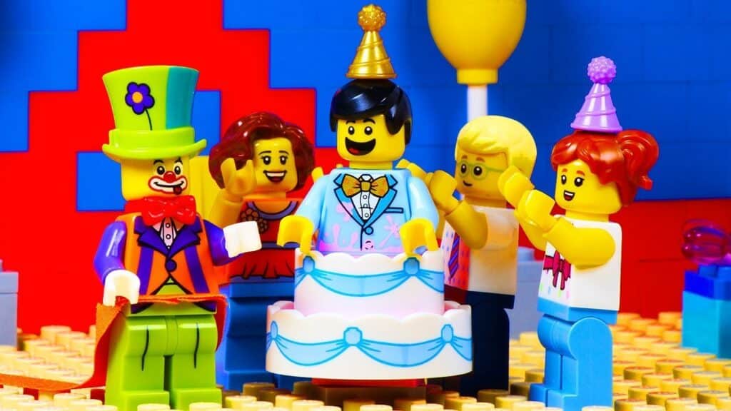 Lego Birthday party scene