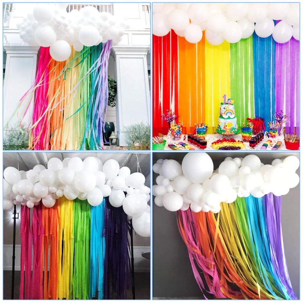 Colorful Rainbow color Streamers