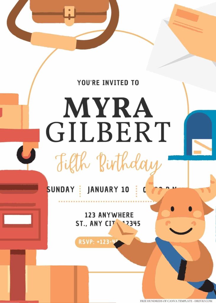 FREE Editable Animal Express Birthday Invitation