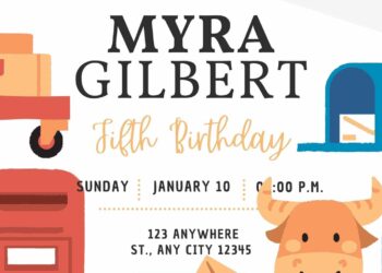 FREE Editable Animal Express Birthday Invitation