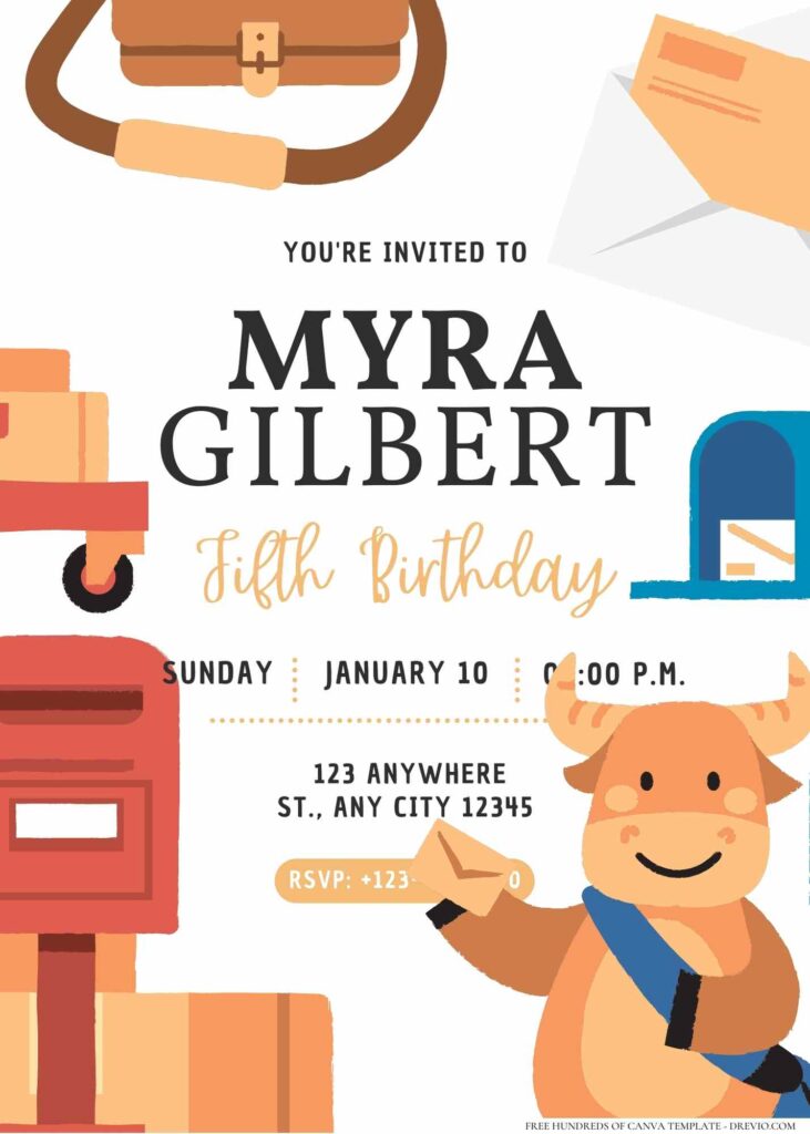 FREE Editable Animal Express Birthday Invitation