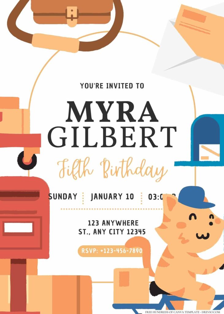 FREE Editable Animal Express Birthday Invitation