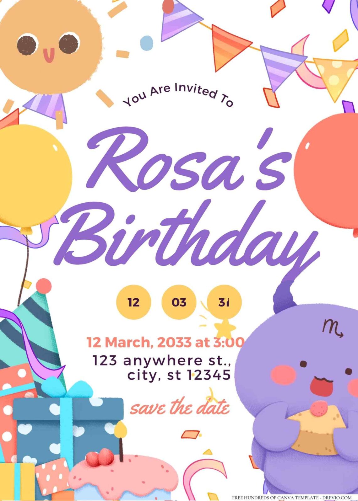 FREE Editable Animal Party Birthday Invitation