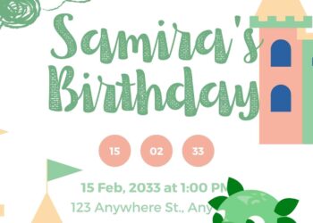 FREE Editable Baby Dragon Birthday Invitation