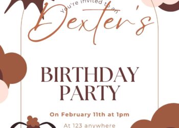 FREE Editable Brown Little Lamb Birthday Invitation