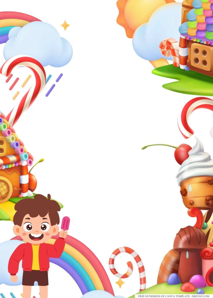 Invitation Template of 101 Guide to Candyland Themed Birthday Party Ideas 9