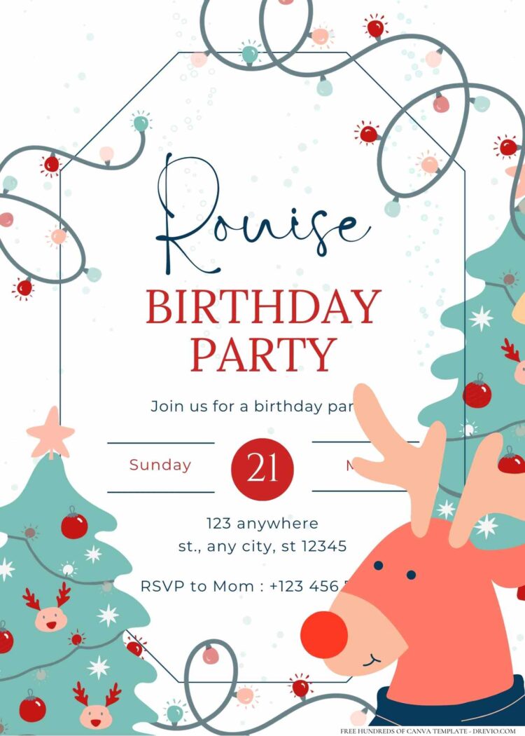 14+ Cutesy Winter Snow Birthday Invitation Templates | Download ...