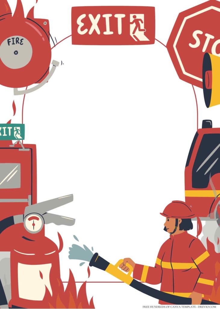 FREE FireFighter Canva Templates 10