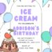 FREE Editable Ice Cream Birthday Invitation