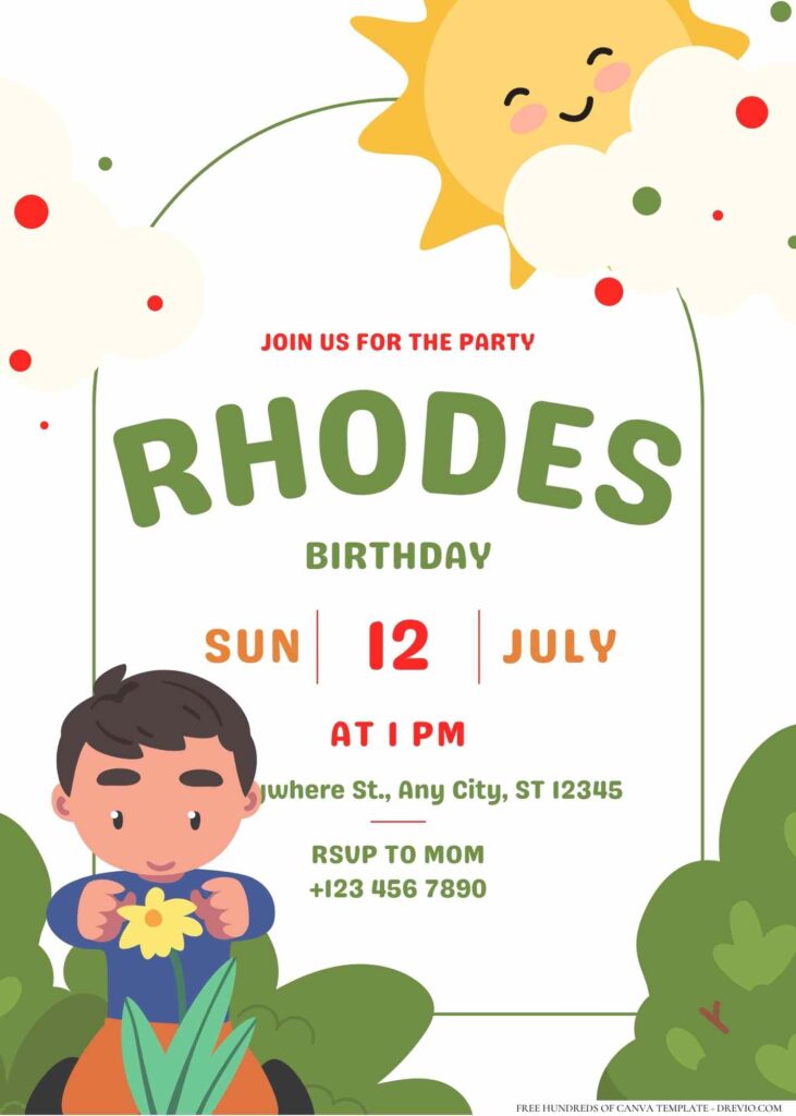 FREE Editable Little Explorer Birthday Invitation
