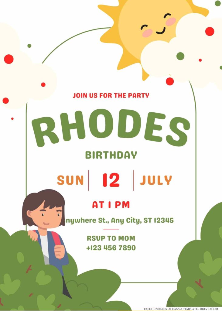 FREE Editable Little Explorer Birthday Invitation