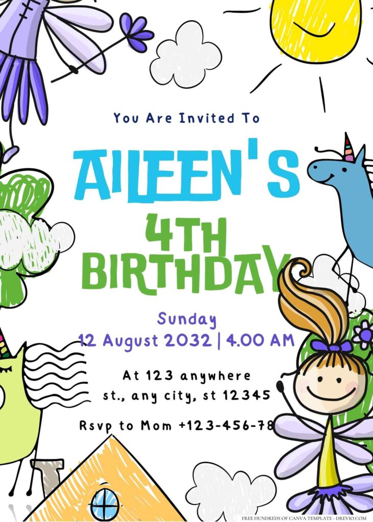 Little Fairy Birthday Invitations
