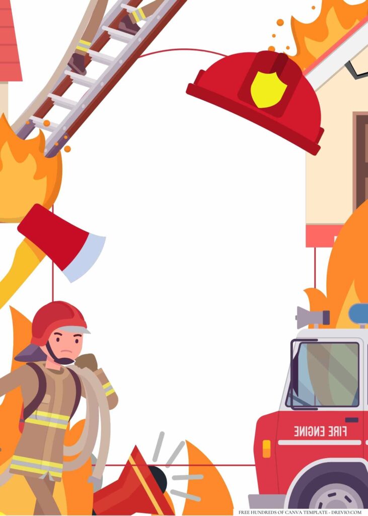 Invitation Template of 20+ Little Firefighter Birthday Invitation Templates 5