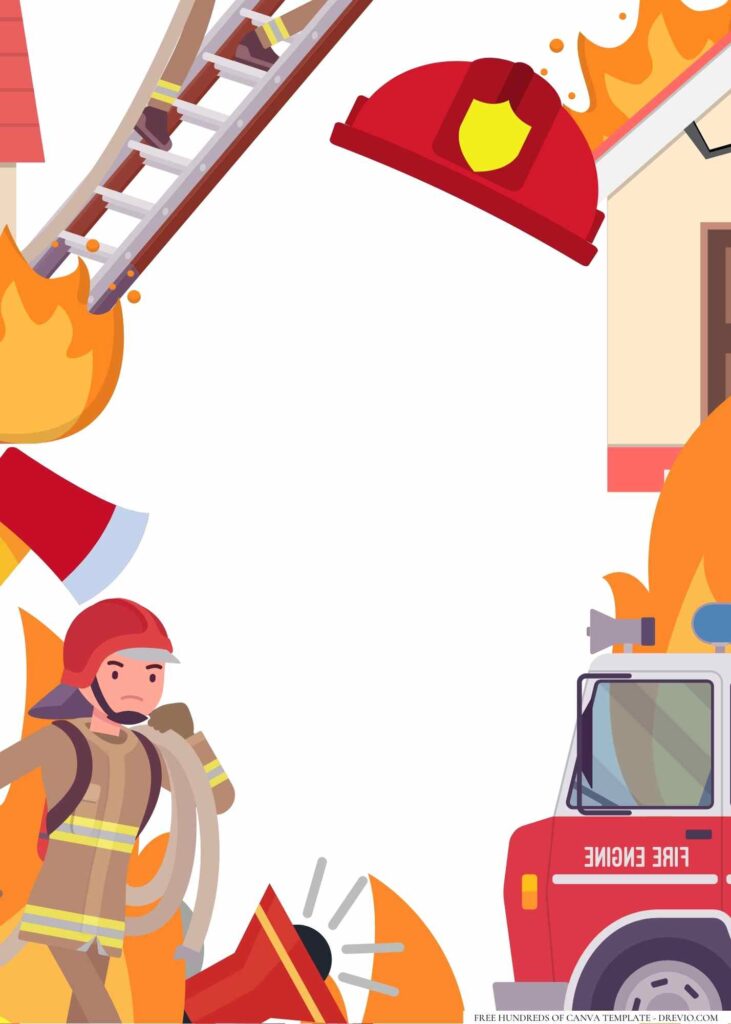 Invitation Template of 20+ Little Firefighter Birthday Invitation Templates 6