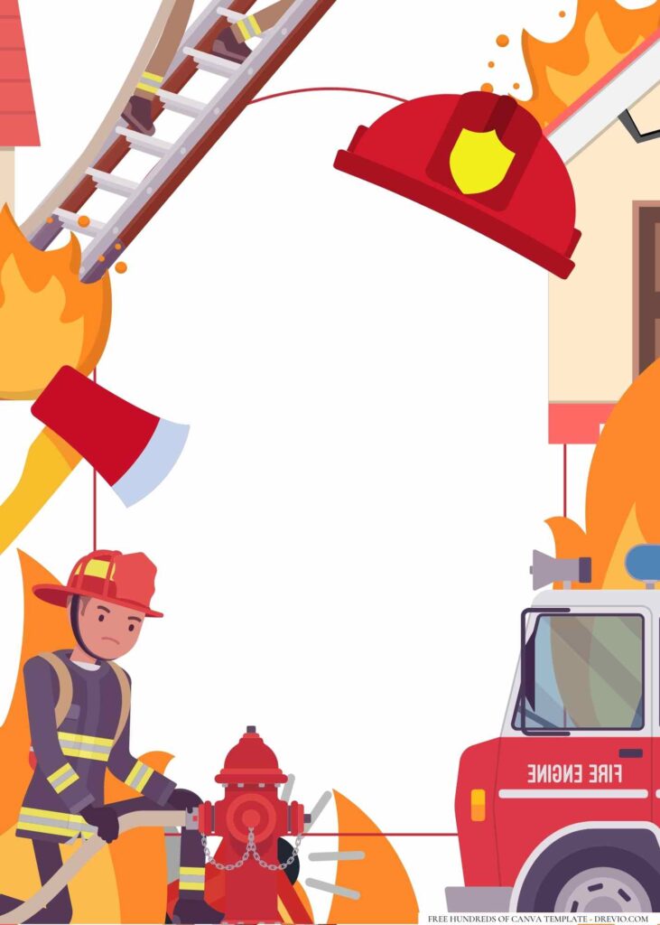 Invitation Template of 20+ Little Firefighter Birthday Invitation Templates 7