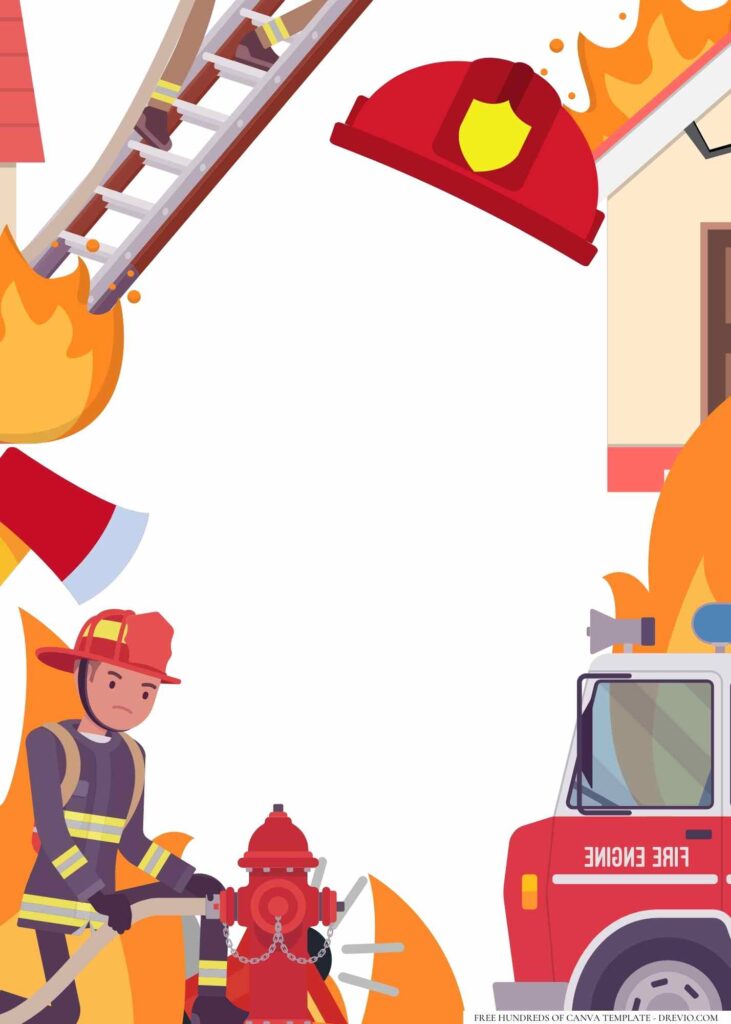 Invitation Template of 20+ Little Firefighter Birthday Invitation Templates 8