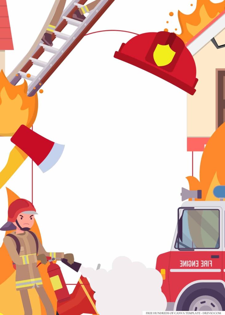 Invitation Template of 20+ Little Firefighter Birthday Invitation Templates 3