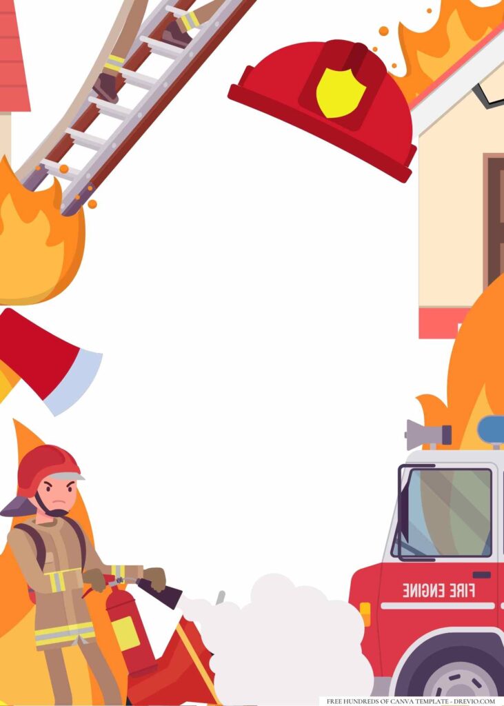 Invitation Template of 20+ Little Firefighter Birthday Invitation Templates 4