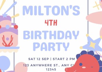 FREE Editable Simple Cute Sea Animals Birthday Invitation