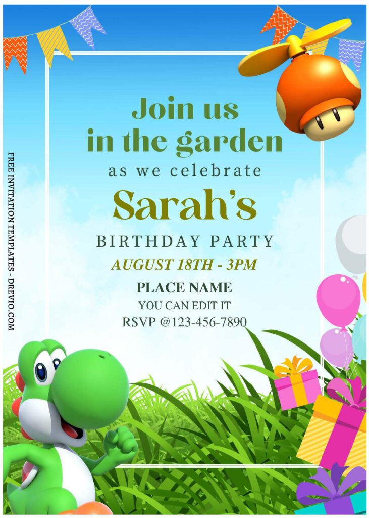 Invitation Template of (Free Editable PDF) Calling All Gamers Super Mario Birthday Invitation Templates 2