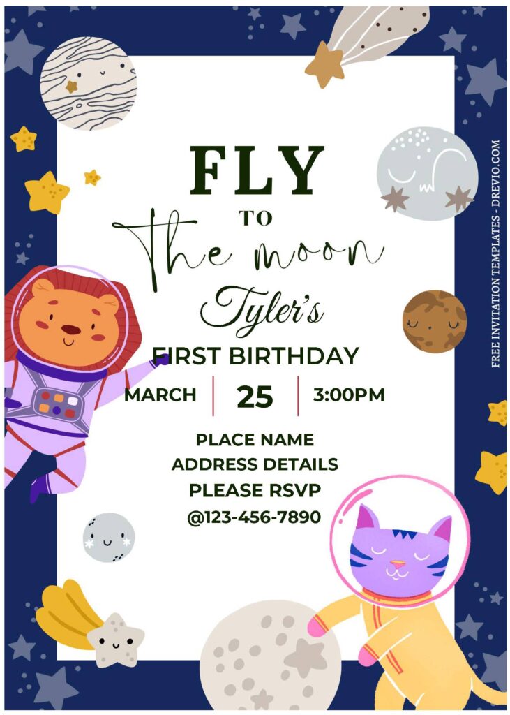 Invitation Template of (Free Editable PDF) Cosmic Carnival Birthday Invitation Templates 1