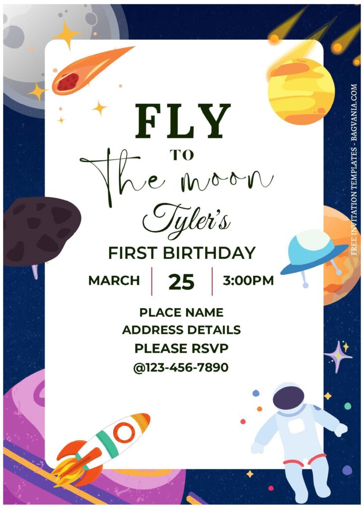 Invitation Template of (Free Editable PDF) Cosmic Carnival Birthday Invitation Templates 2