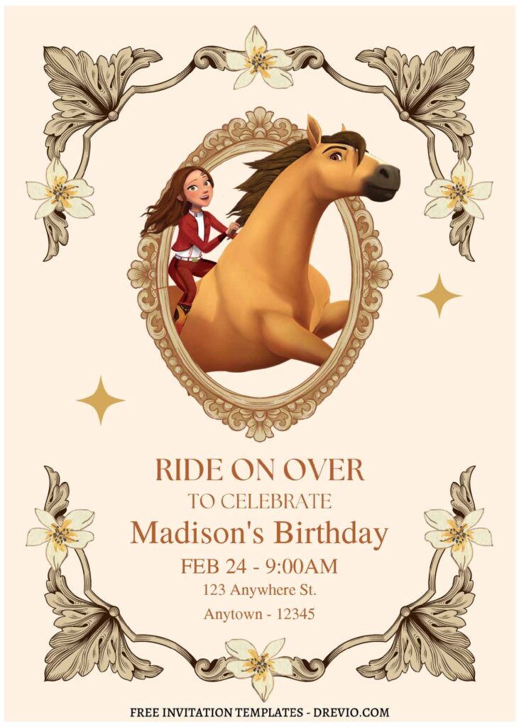 Invitation Template of (Free Editable PDF) Happy Trail Spirit Riding Birthday Invitation Templates 1