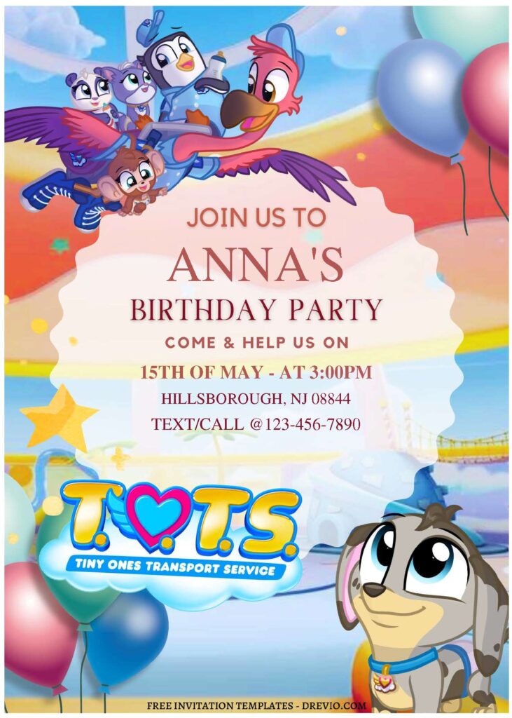 Invitation Template of (Free Editable PDF) Rollin' Into Fun Tiny Ones Transport Service Birthday Invitation Templates 2