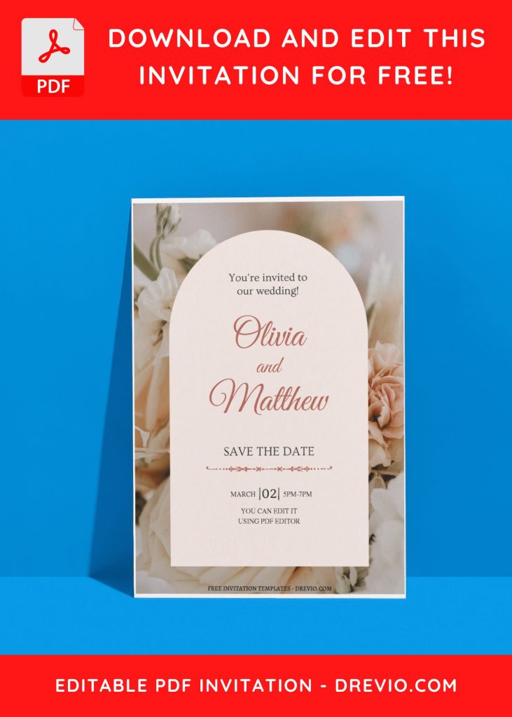 Invitation Template of (Free Editable PDF) Garden Of Romance Wedding Invitation Templates 8