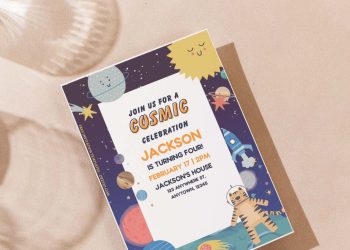 (Free Editable PDF) Cosmic Birthday Bash Invitation Templates For Any Ages