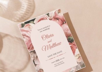 (Free Editable PDF) Garden Of Romance Wedding Invitation Templates