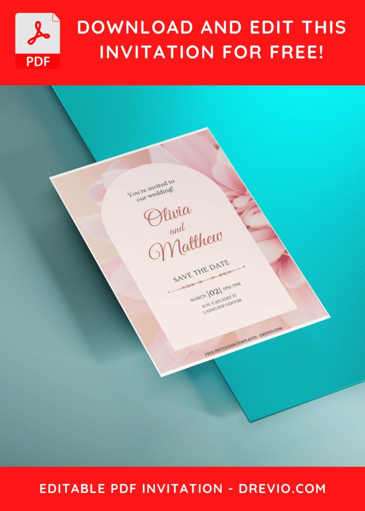 Invitation Template of (Free Editable PDF) Garden Of Romance Wedding Invitation Templates 5