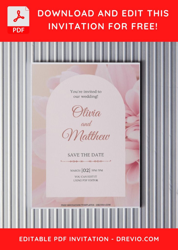 Invitation Template of (Free Editable PDF) Garden Of Romance Wedding Invitation Templates 4