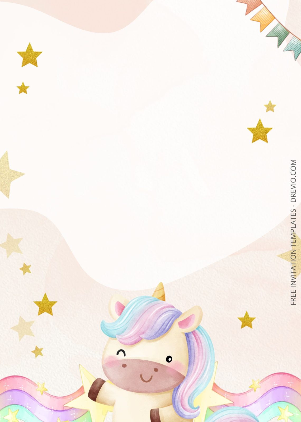 FREE Funky Unicorn Baby Shower Invitation Templates