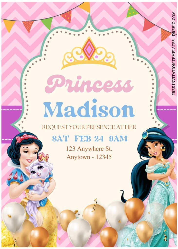 Invitation Template of (Free Editable PDF) Gorgeous Disney Princess Birthday Invitation Templates 2