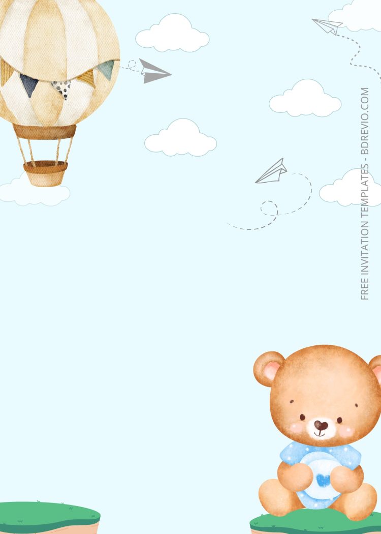 FREE Adorable Teddy Bear Baby Shower Invitation Templates | Download ...