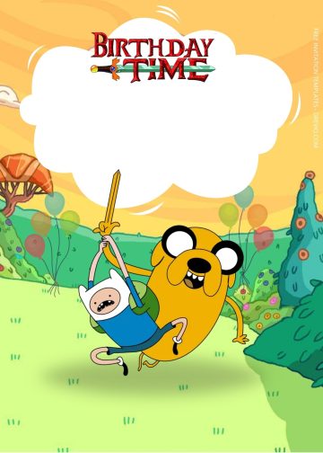 FREE Adventure Time Birthday Invitation Templates | Download Hundreds ...