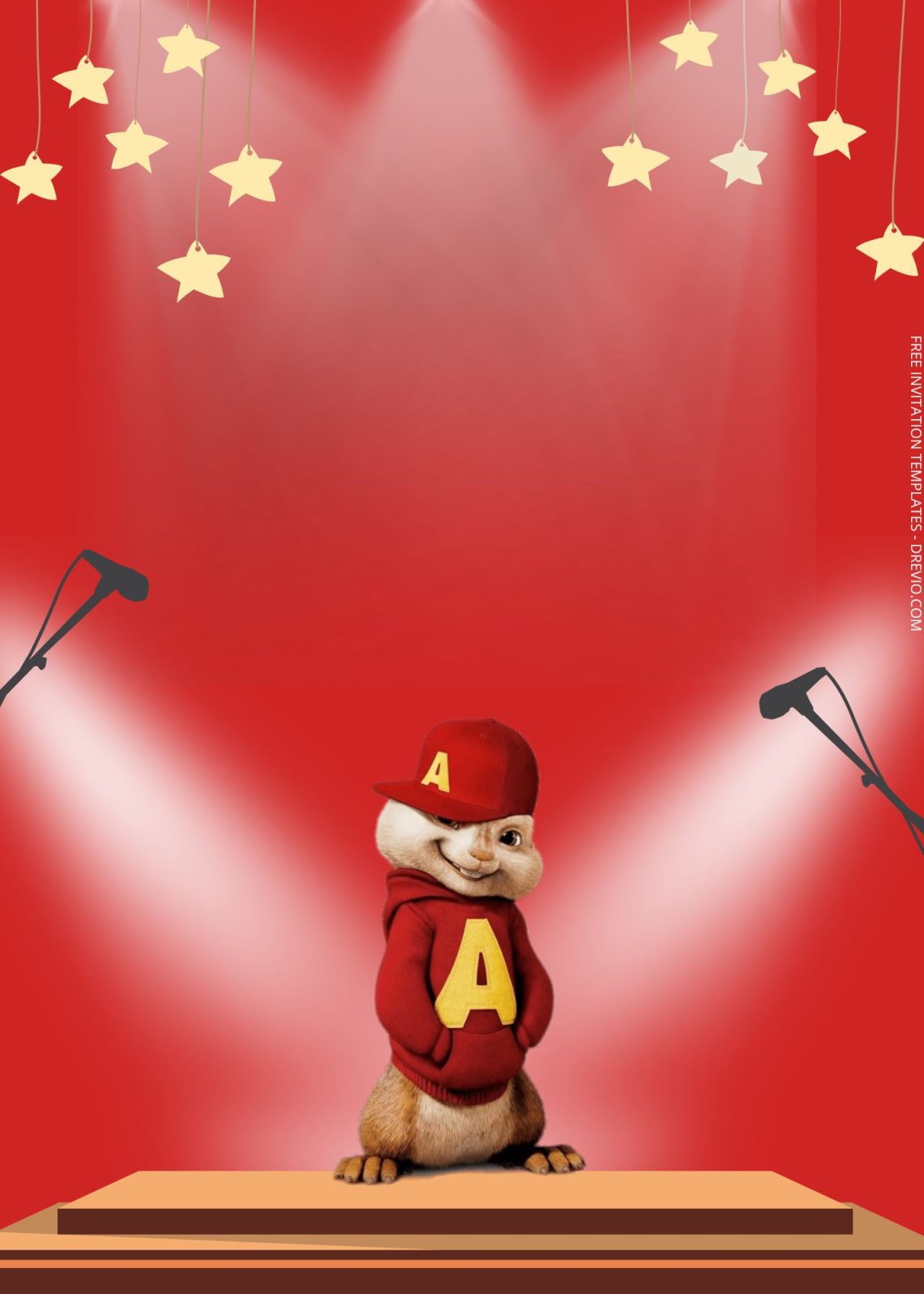 FREE Alvin & The Chipmunks Birthday Invitation Templates