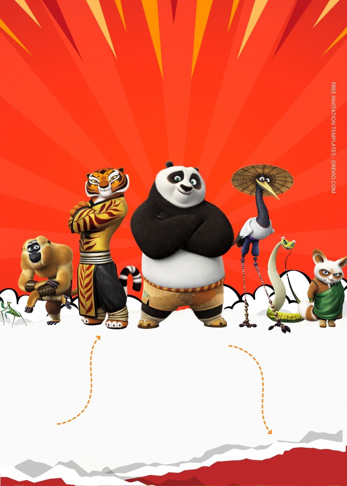 FREE Kungfu Panda Birthday Invitation Templates