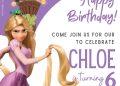 FREE Tangled Birthday Invitation Templates