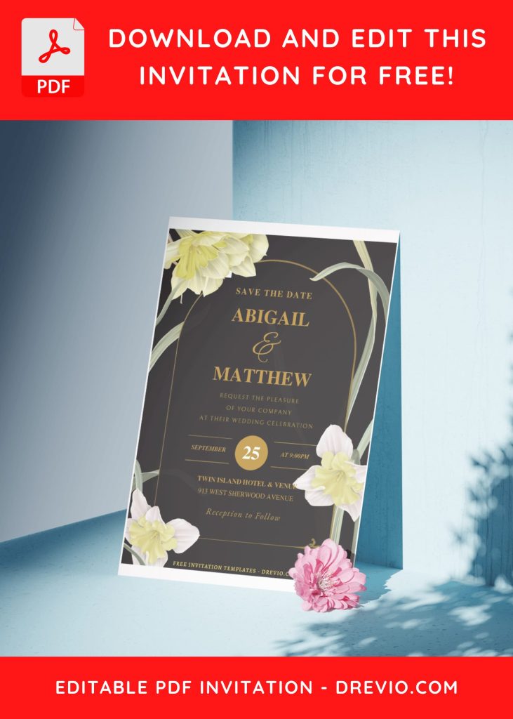 Invitation Template of (Free Editable PDF) Romance In Blooms Wedding Invitation Templates 10